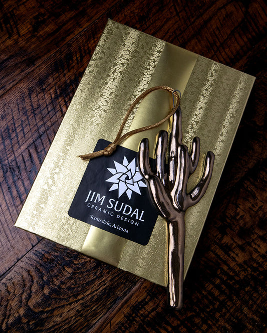 Golden Saguaro Ornament