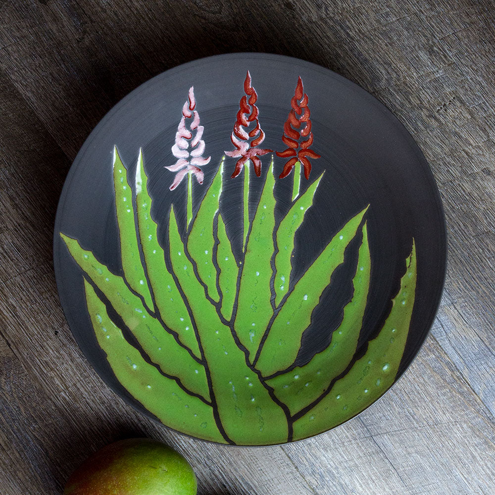 Blooming Aloe Bowl BLK
