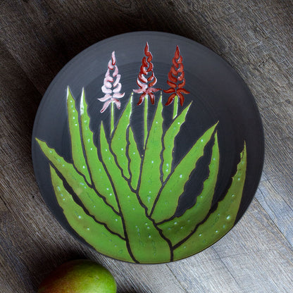 Blooming Aloe Bowl BLK