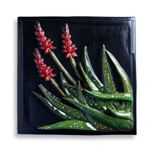 Desert Botanical Tiles Black 14"