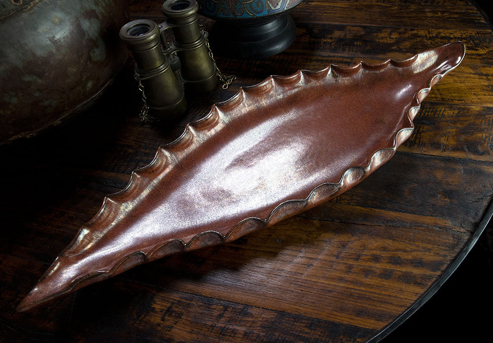 Copper Leaf Dish 12 & 19 Inch