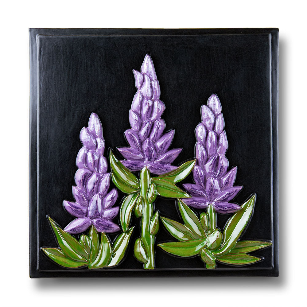 Desert Botanical Tiles Black 14"